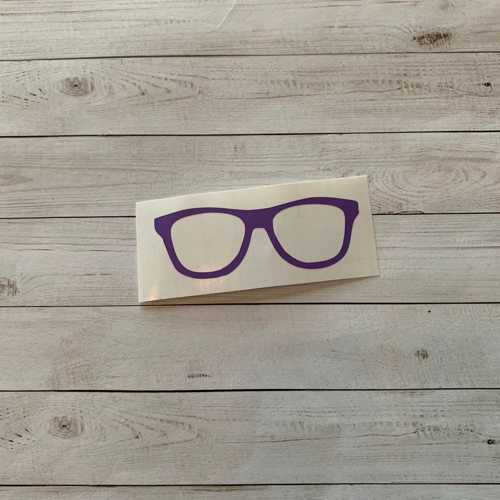 Glasses Decal Glasses Vinyl Decal Glasses Sticker Eye Etsy