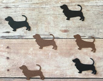 Basset Hound Confetti | Basset Hound Cut Out | Basset Hound Decoration | Hound Confetti | Hound Dog Confetti | Dog Confetti | Dog Cut Out