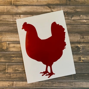 Chicken Decal | Chicken Vinyl Decal | Chicken Sticker | Farm Animal Decal | Farm Sticker | Bird Decal | Bird Sticker | Glitter | Holographic