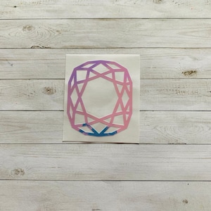 Gemstone Decal | Gemstone Sticker | Jewel  Decal | Jewel Sticker | Crystal Decal | Diamond Decal | Cushion Gemstone | Cushion Cut Decal |