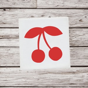 Cherry Decal, Cherries Vinyl Decal, Cherry Sticker, Cherries Decal, Fruit Sticker, Fruit Decal, Window Decal, Car Decal