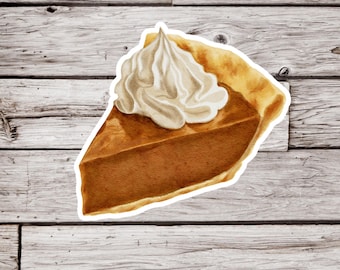 Pumpkin Pie Sticker,Pumpkin Sticker, Dessert Sticker, Fall Sticker, Autumn Sticker, Food Sticker, Waterproof Sticker, Thanksgiving Sticker