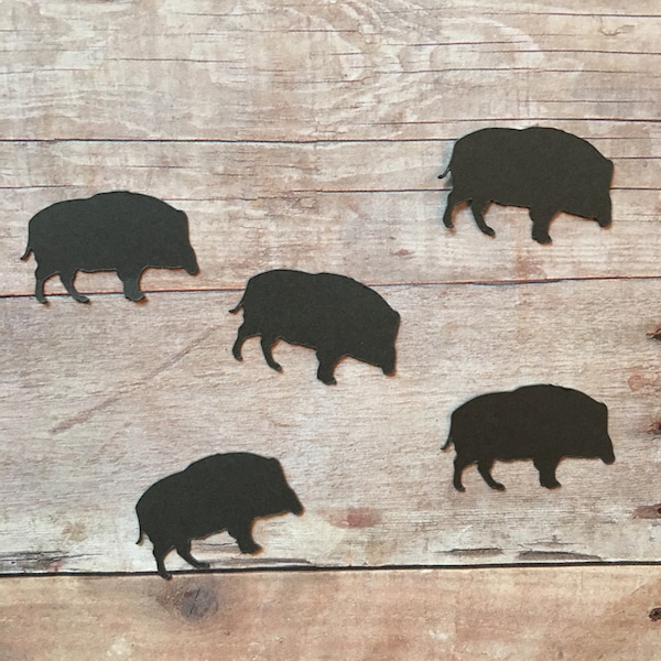 Boar Confetti | Boar Cut Outs | Wild Boar Decorations | Pig Confetti | Hog Confetti | Animal Confetti | Animal Party Supplies | Favors