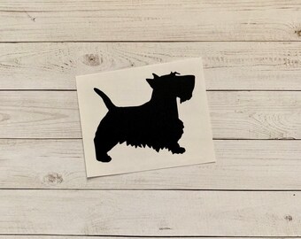 Scottish Terrier Decal | Scottish Terrier Sticker | Scottie Dog Decal | Scottie Dog Sticker | Terrier Decal | Dog Decal | Dog Sticker