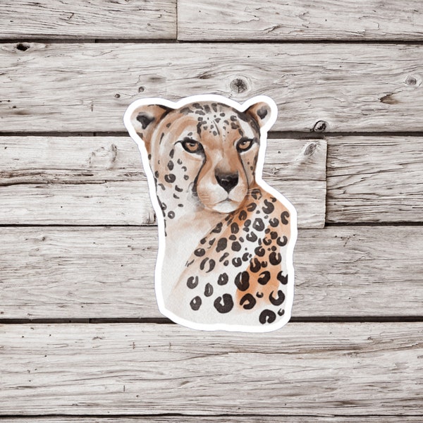 Cheetah Sticker or Magnet, Cheetah Sticker, Cheetah Magnet, Safari Sticker, Animal Sticker, Waterproof Sticker, Cheetah Gift, Fridge Magnet