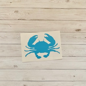 Crab Decal | Crab Vinyl Decal | Crab Sticker | Ocean Sticker | Ocean Decal | Beach Sticker | Beach Decal | Tropical Sticker | Crustacean