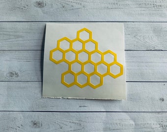 Honey Comb Decal | Honey Comb Sticker | Honey Decal | Honey Sticker | Honey Bee Decal | Bee Decal | Beekeeper Decal | Beekeeping Decal |