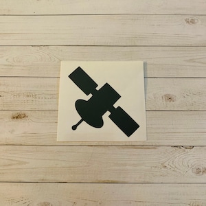 Satellite Decal | Satellite Vinyl Decal | Satellite Sticker | Space Decoration | Outer Space Decal | Outer Space Sticker | Alien Decal |