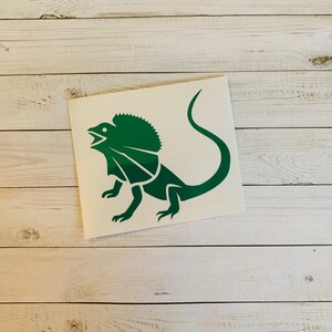 Frilled Lizard Deal | Frilled Neck Lizard Decal | Lizard Decal | Lizard Sticker | Chlamydosaurus Decal | Reptile Decal | Reptile Sticker
