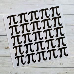 Pi Decal | Pi Vinyl Decal | Pi Sticker | Pi Day Decal | Math Decal | Math Sticker | Mathematics Decal | Math Decoration | Math Theme | Vinyl