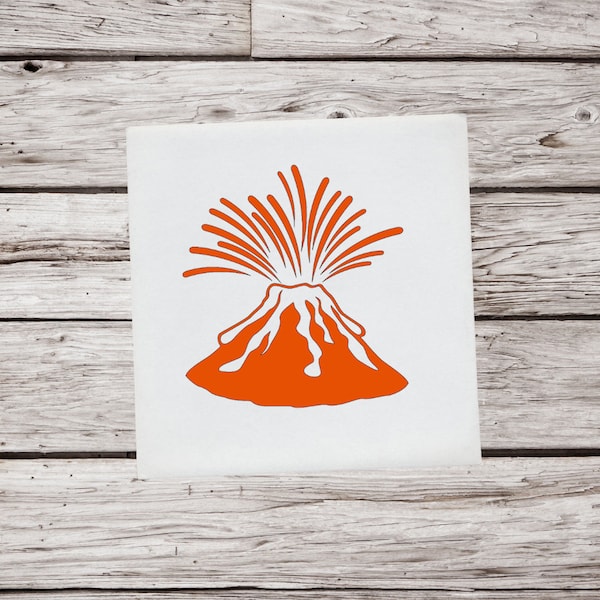 Volcano Decal | Volcano Sticker | Volcano Decoration | Volcano Theme | Mountain Decal | Lava Decal | Island Decal | Nature Decal