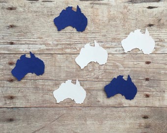 Australia Confetti | Australia Decoration | Australia Party Decor | Australia Craft Supplies | Australia Cut Out | Continent Confetti