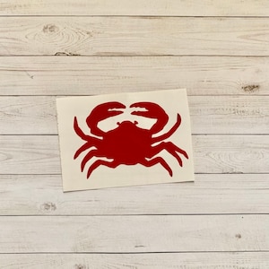 Crab Decal | Crab Vinyl Decal | Crab Sticker | Ocean Sticker | Ocean Decal | Beach Sticker | Beach Decal | Tropical Sticker | Crustacean