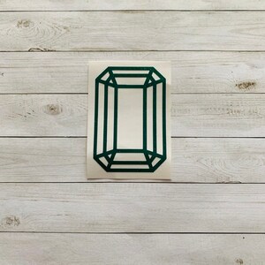 Gemstone Decal | Gemstone Sticker | Jewel  Decal | Jewel Sticker | Crystal Decal | Diamond Decal | Emerald Gemstone | Emerald Cut Decal |