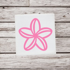 Plumeria Decal, Plumeria Sticker, Tropical Flower Decal, Hawaiian Decal, Flower Decal, Garden Decal, Flower Sticker, Car Decal, Cup Decal