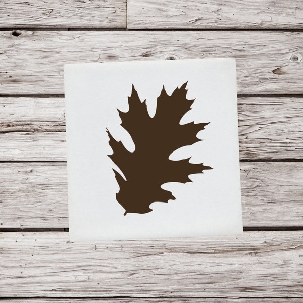 Oak Leaf Decal, Oak Leaf Vinyl Decal, Oak Leaf Sticker, Oak Tree Decal, Plant Decal, Fall Leaves Decal, Car Decal, Window Decal