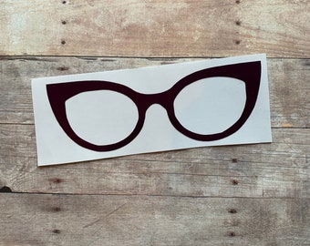 Cat Eye Glasses Decal | Cat Eye Glasses Sticker | Cat Eyes Decal | Cat Eye Sticker | Glasses Decal | Glasses Sticker | Cat Decal | Vinyl