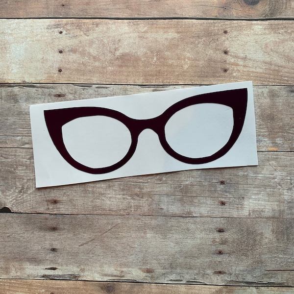 Cat Eye Glasses Decal | Cat Eye Glasses Sticker | Cat Eyes Decal | Cat Eye Sticker | Glasses Decal | Glasses Sticker | Cat Decal | Vinyl