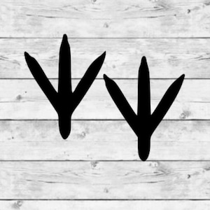 Turkey Tracks Decal Animal Tracks Decal Turkey Decal Turkey Sticker