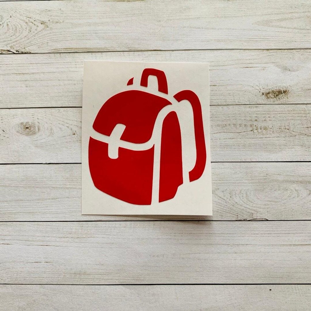 Backpack Decal | Backpack Sticker | Book Bag Decal | Book Bag Sticker ...