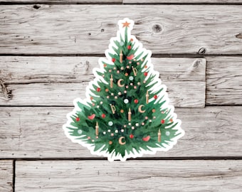 Christmas Tree Sticker, Pine Tree Sticker, Holiday Sticker, Christmas Sticker, Tree Sticker