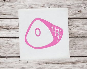 Ham Decal | Ham Sticker | Ham Vinyl Decal | Meat Decal | Meat Sticker | Ham Decoration | Food Decal | Food Sticker