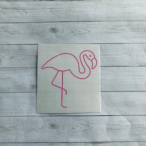 Flamingo Decal | Flamingo Vinyl Decal | Flamingo Sticker | Bird Decal | Bird Sticker | Tropical Decal | Luau Decal | Beach Party Decal |