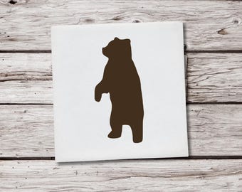 Bear Decal, Bear Sticker, Wildlife Vinyl Decal, Animal Car Decal, Nature Sticker, Outdoor Camping Decal, Forest Animal Decor