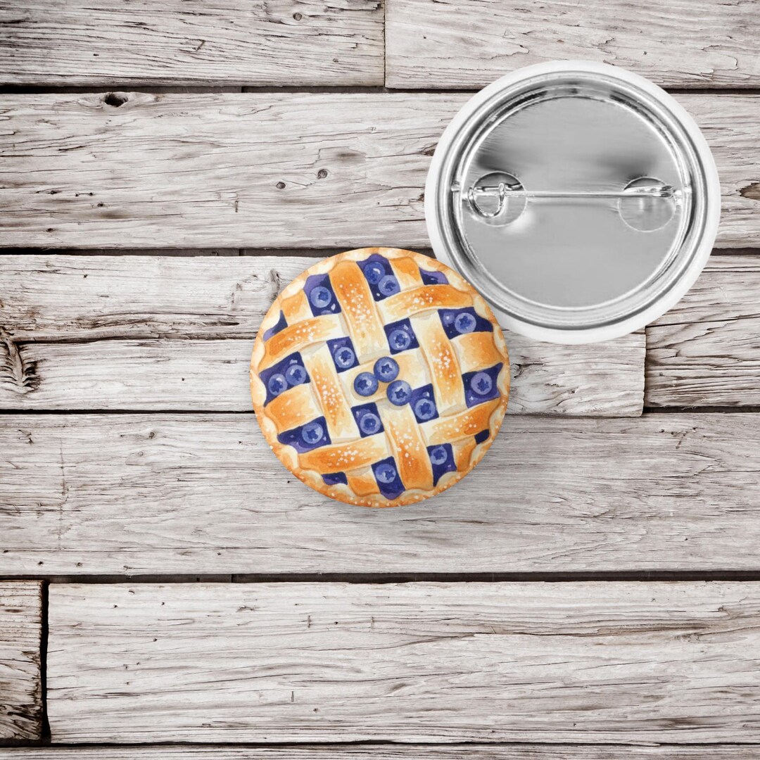 Mini Pie Keychain Blueberry Pie Pin Button, Pie Pin, Dessert Pin, Blueberry Pie Keychain ...