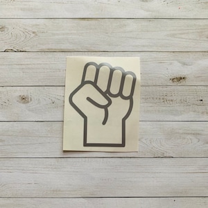 Raised Fist Decal | Fist Decal | Clenched Fist Decal | Hand Decal | Hand Sticker | Solidarity Decal | support Decal | Hand Decoration