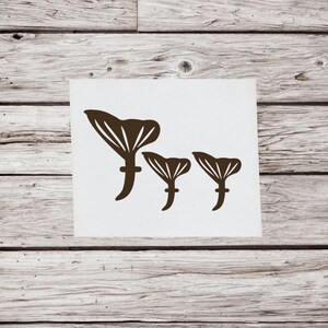 Mushroom Decal, Chanterelle Decal, Mushroom Sticker, Mushroom Vinyl Decal, Fungus Decal, Mycology Sticker, Car Decal, Window Decal