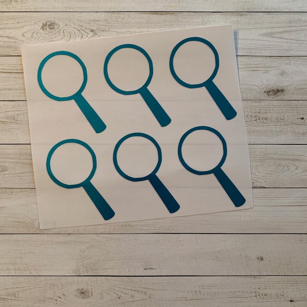 Magnifying Glass Decal Magnifying Glass Sticker Magnifying Glass Vinyl