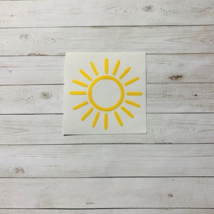 Sun Decal | Sun Vinyl Decal | Sun Sticker | Weather Decal | Outer Space Decal | Outer Space Sticker | Beach Decal | Summer Decal | Car Decal