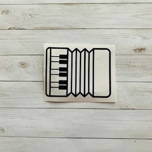 Accordion Decal | Accordion Vinyl Decal | Accordion Sticker | Music Decoration | Instrument Decal | Instrument Sticker | Music Decal |