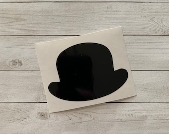 Bowl Hat Decal | Bowl Hat Sticker | Bowler Hat | Hat Decal | Hat Sticker | Hat Theme | Hat Decoration