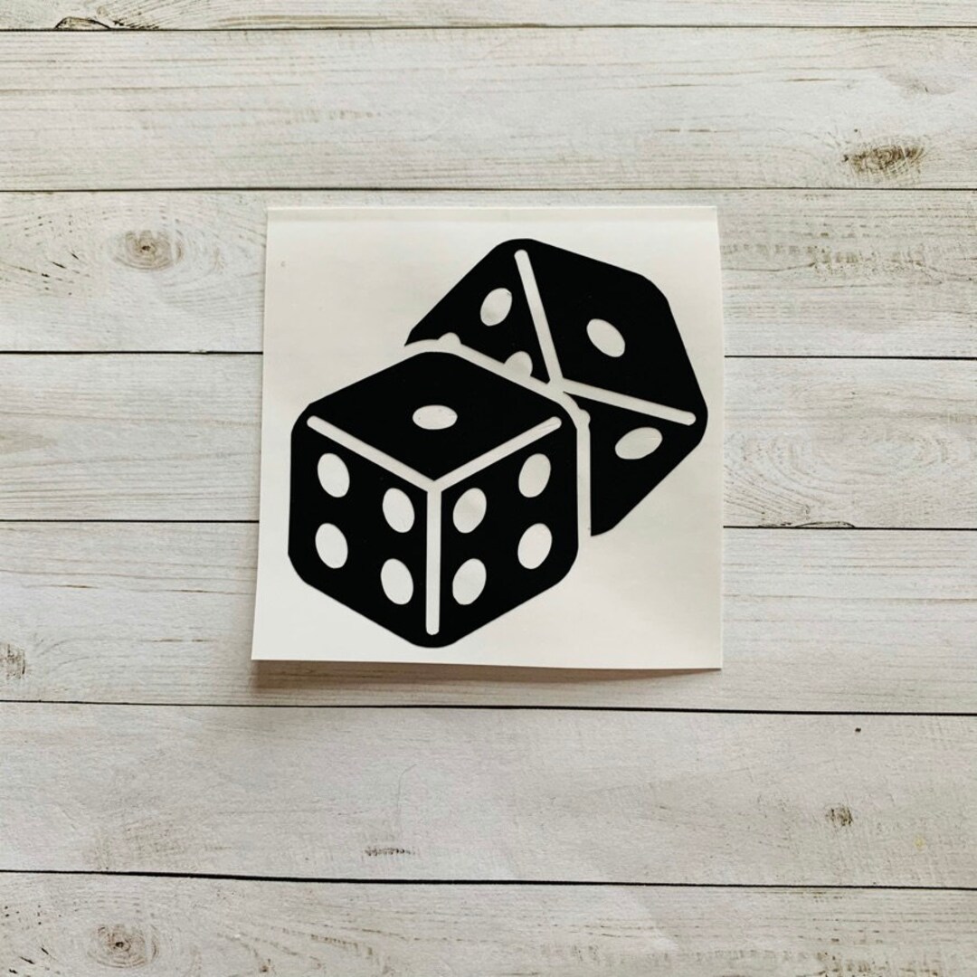Dice Decal Dice Sticker Dice Decoration Casino Decal Casino Decoration