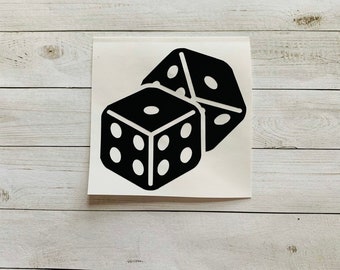 Dice Decal | Dice Sticker | Dice Decoration | Casino Decal | Casino Decoration | Casino Theme | Game Decal | Game Sticker | Craps Decal