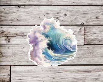 Wave Sticker, Ocean Wave Sticker, Ocean Sticker, Surf Sticker, Waterproof Sticker, Beach Sticker, Water Sticker, Swell Sticker