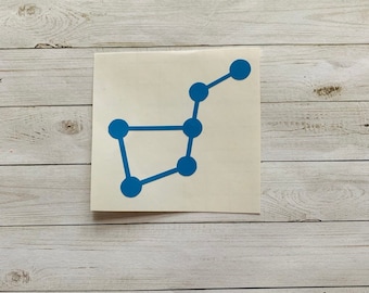 Sticker Grande Ourse | Sticker louche à litière | autocollant étoile | Sticker étoile | Sticker constellation | autocollant constellation | Sticker système solaire |