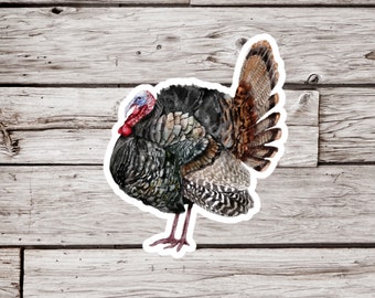 Turkey Sticker or Magnet, Turkey Magnet, Wild Turkey Sticker, Waterproof Sticker, Bird Sticker, Turkey Hunting Sticker, Bird Magnet