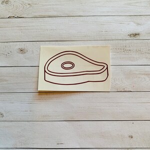 Steak Decal | Steak Sticker | T Bone Decal | Meat Decal | Meat Sticker | Meat Decoration | Butcher Decal | Food Decal | Food Sticker