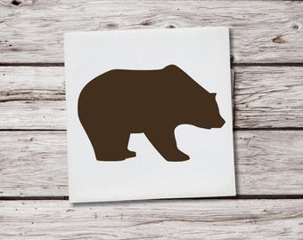 Bear Decal, Bear Sticker, Animal Vinyl Decal, Wildlife Car Decal, Window Sticker, Outdoor Vinyl Decal, Nature Lover Sticker