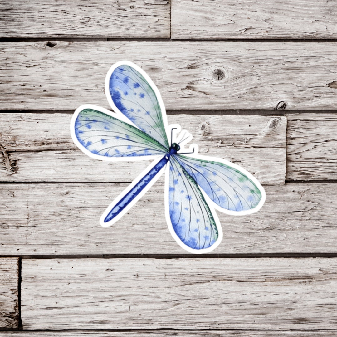 Dragonfly Sticker, Damselfly Sticker, Waterproof Sticker, Insect ...
