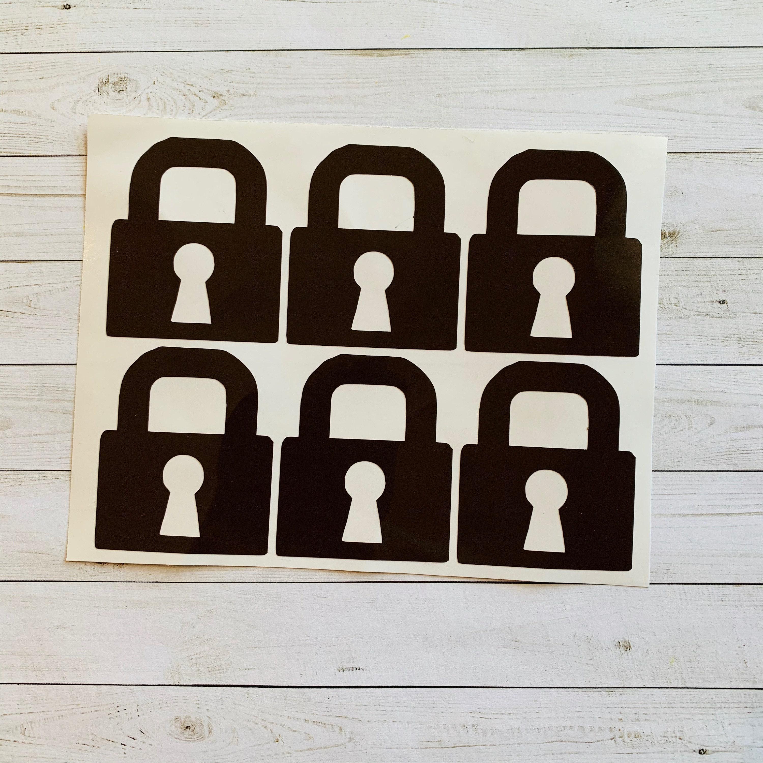 Key Loc Label Sticker Lock Decal | Lock Vinyl Decal | Lock Sticker | Padlock Decal | Key ...