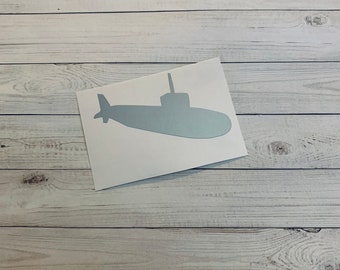 Submarine Decal | Submarine Vinyl Decal | Submarine Sticker | Nautical Decal | Boat Sticker | Boat Decal | Ocean Decal | Ocean Sticker |