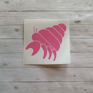 Hermit Crab Decal | Hermit Crab Sticker | Crab Decal | Ocean Sticker | Ocean Decal | Beach Sticker | Beach Decal | Tropical Sticker |