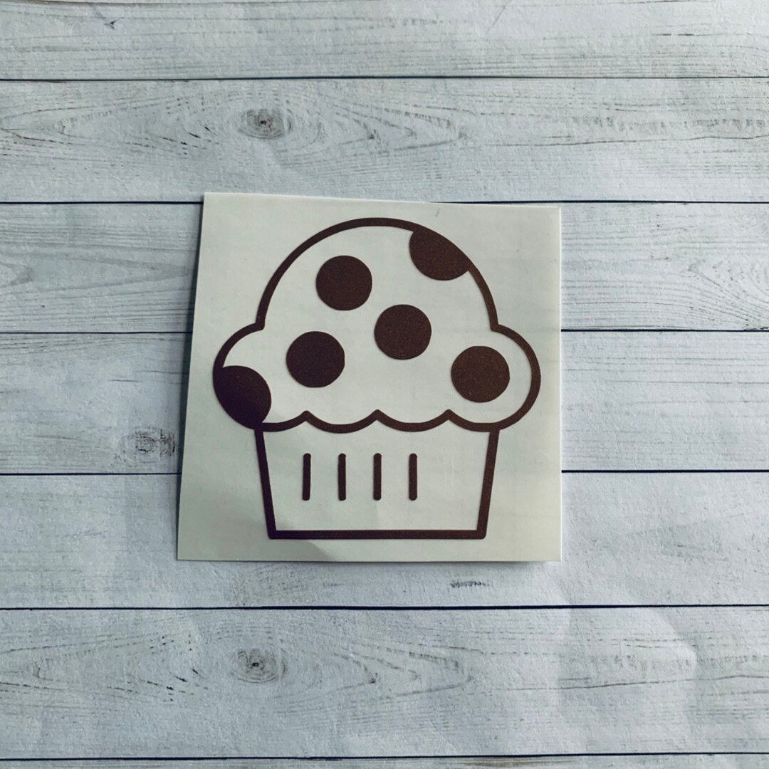 Muffin Decal Muffin Sticker Muffin Decoration Food Decal Bakery Decal ...