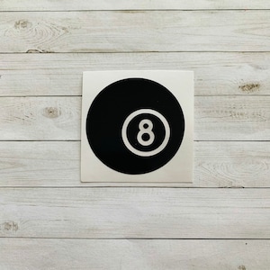 Eight Ball Decal | Eight Ball Sticker | Eight Ball Decoration | Pool Decal | Pool Sticker | Billiards Decal | Billiards Sticker | Sports