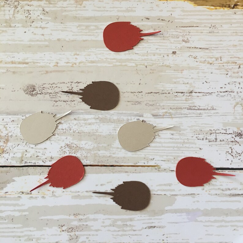 Horseshoe Crab Confetti Horseshoe Crab Cut Out Crab Confetti Crab Cut Out Crab Decoration Beach Confetti Ocean Confetti