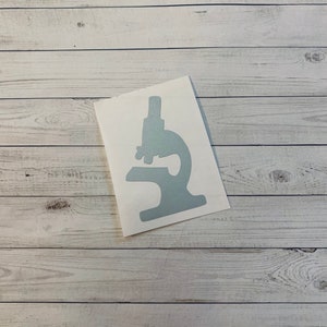 Microscope Decal | Microscope Vinyl Decal | Microscope Sticker | Science Decal | Science Sticker | Biology Decal | Chemistry Decal | Vinyl
